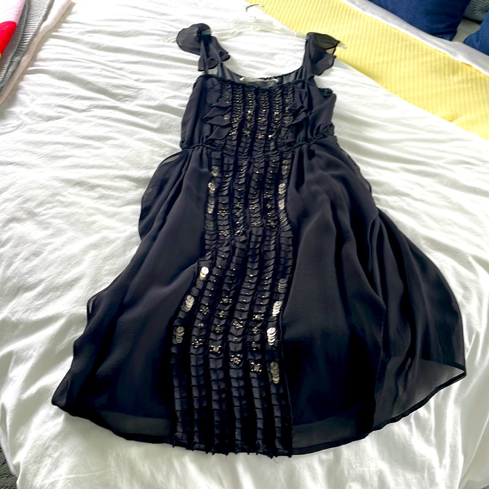 Black all silk dress